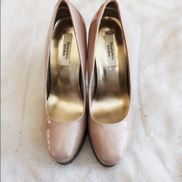Nude Vera Wang platform heels size 7.5 - Picture 4 of 8